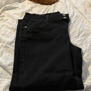 Women's Black Straight Leg Jeans